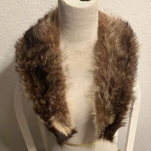 Elegant Brown Faux Fur Wrap